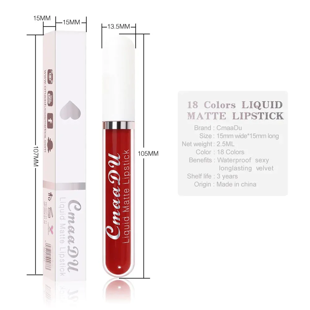 18-Color Waterproof Long-lasting Lip Gloss MK19072