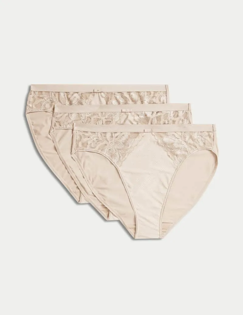 3pk Wildblooms High Leg Knickers