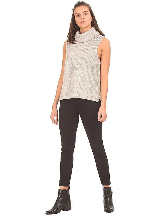 Aeropostale Sleeveless Turtleneck Sweater