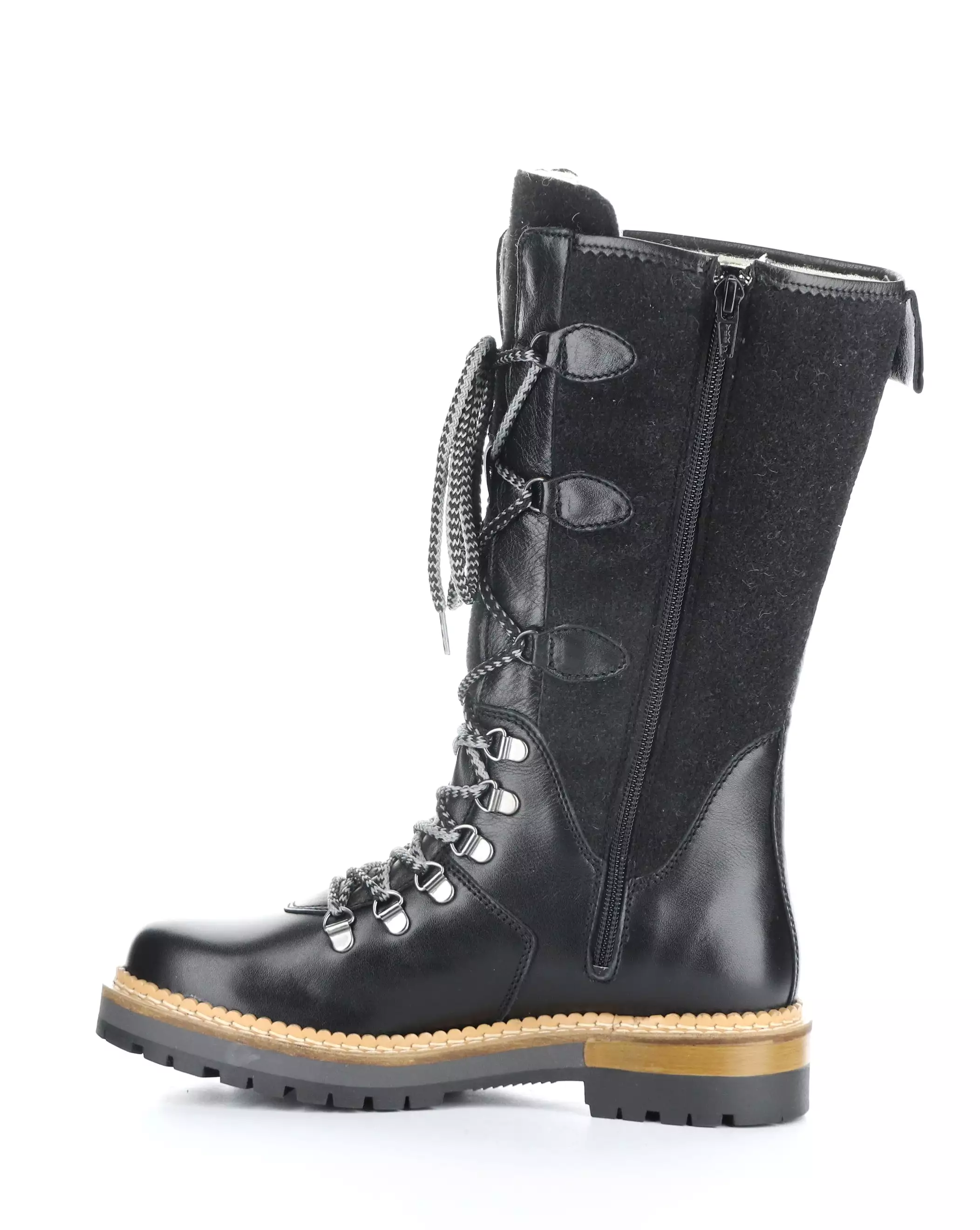 ALGID BLACK Round Toe Boots