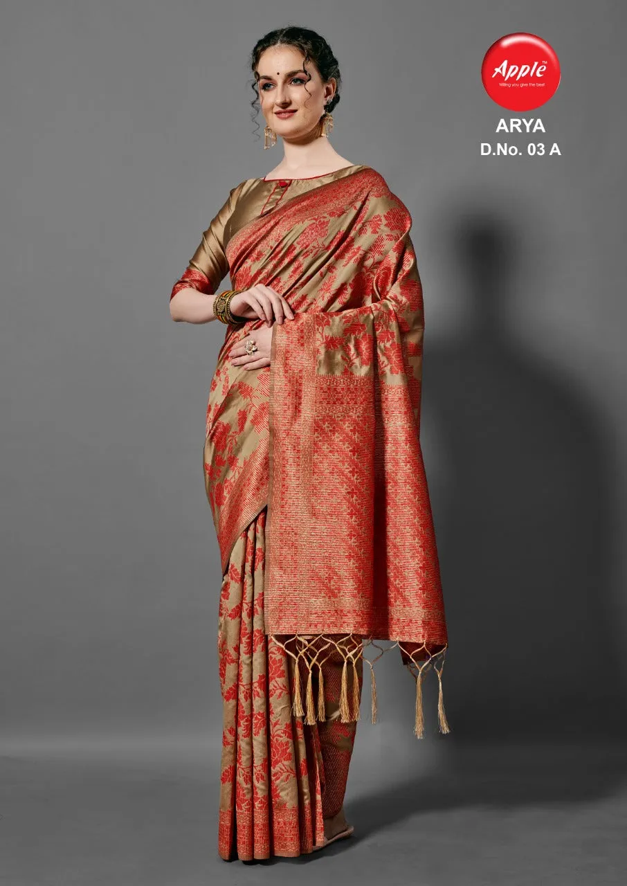 Apple Sarees Launched Arya Vol 3 Cotton Silk Casual Wear Sarees