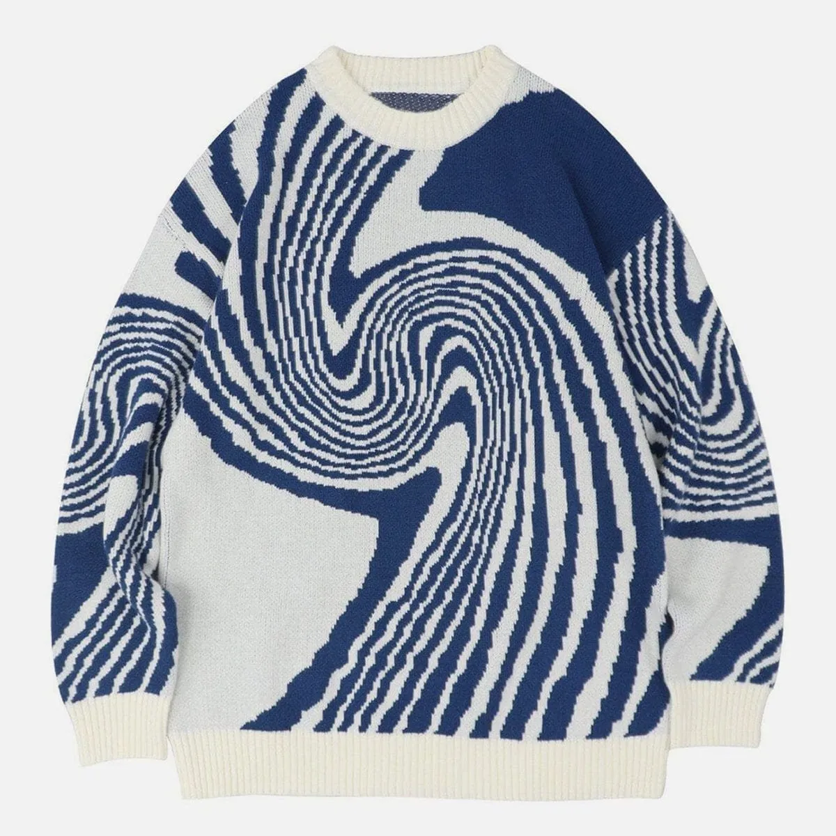 Artwork Print Knit Sweater