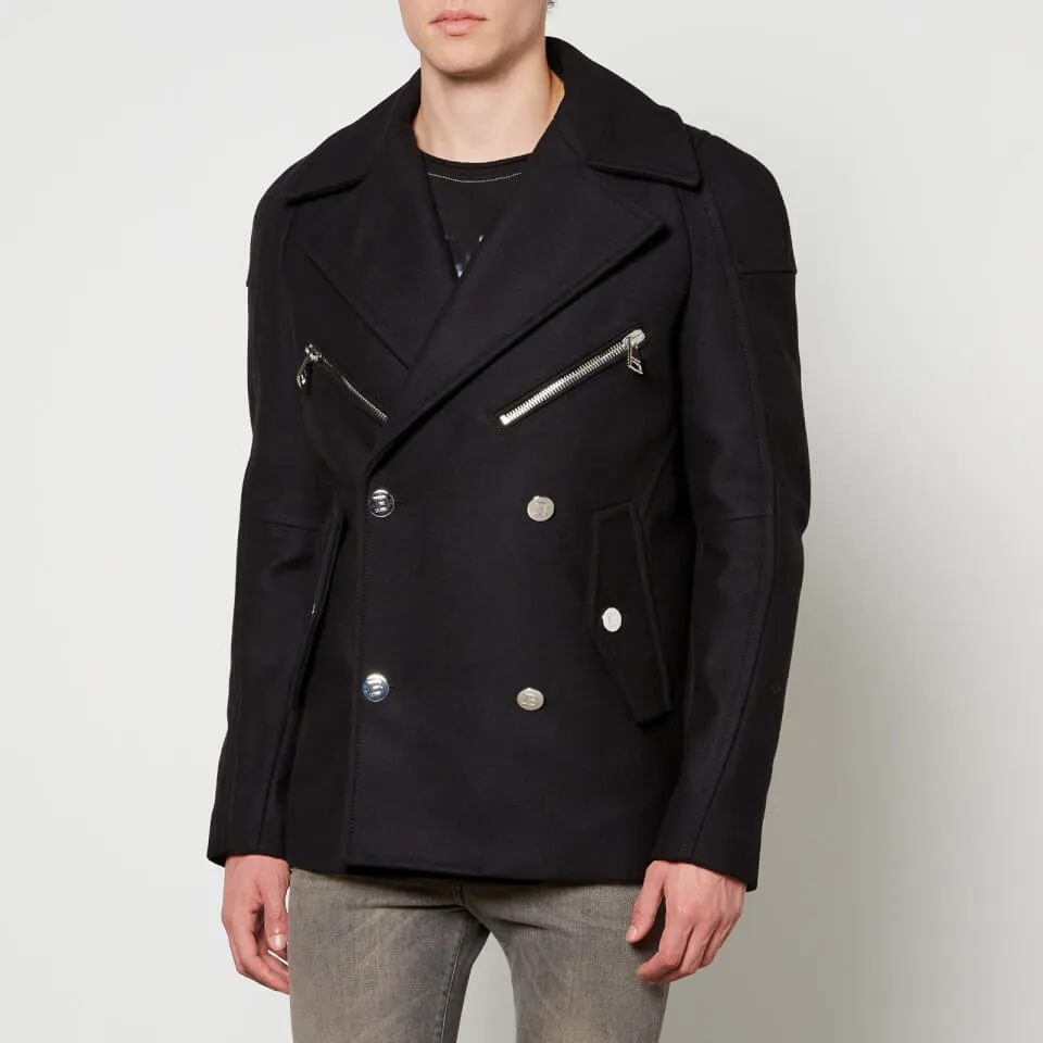 Balmain Wool Peacoat - 48/M | Coggles