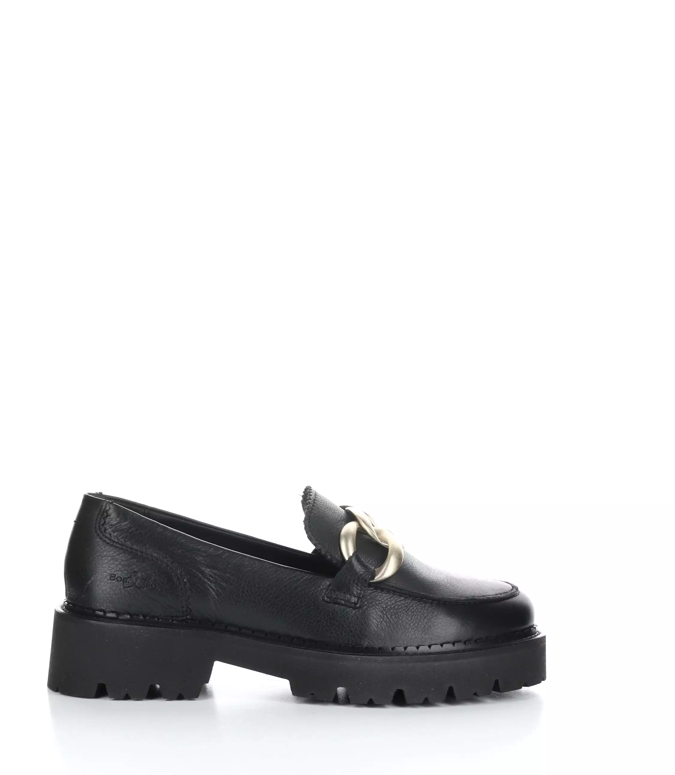 BASSE 001 Black Feel Leather Slip-on Shoes