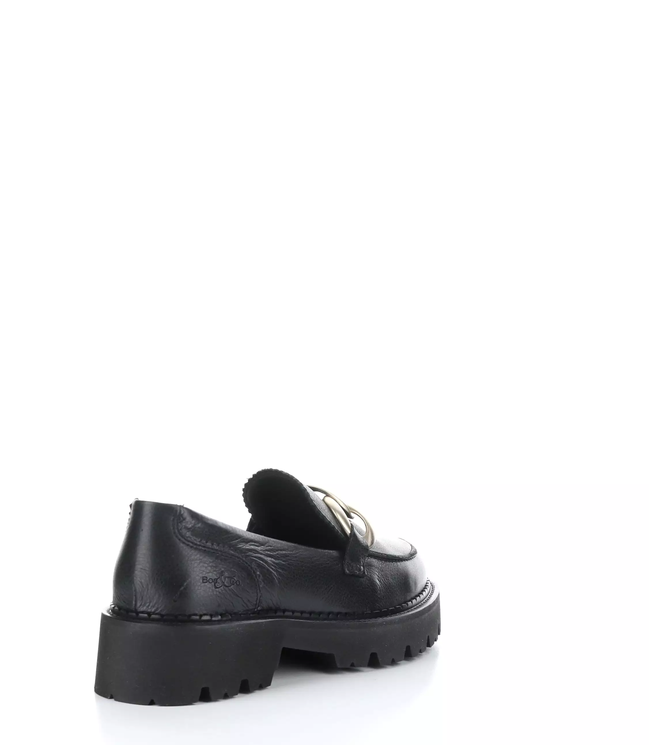 BASSE 001 Black Feel Leather Slip-on Shoes