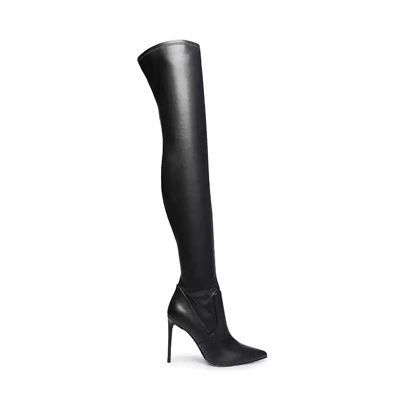 Black Knee High Boots - SM REBOOTED