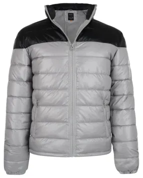 Blend Shiny Padded Puffer Jacket Light Grey