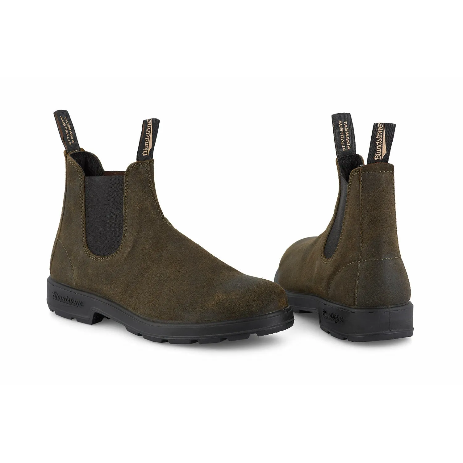 Blundstone 1615 Waxed Suede Boot - Dark Olive