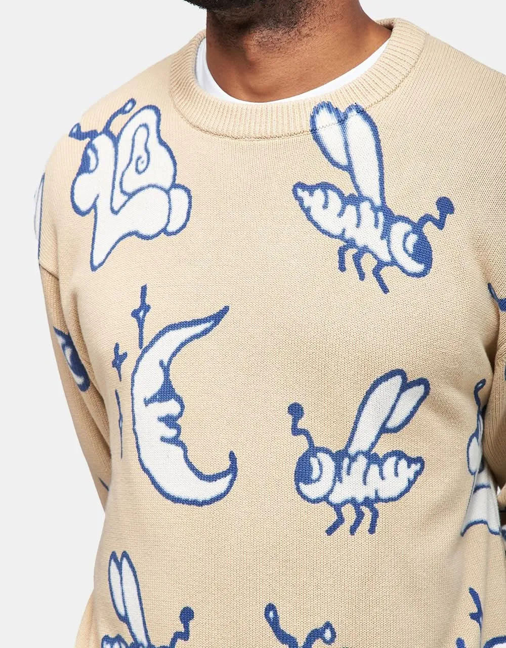 Butter Goods Critter Knitted Sweater - Sand