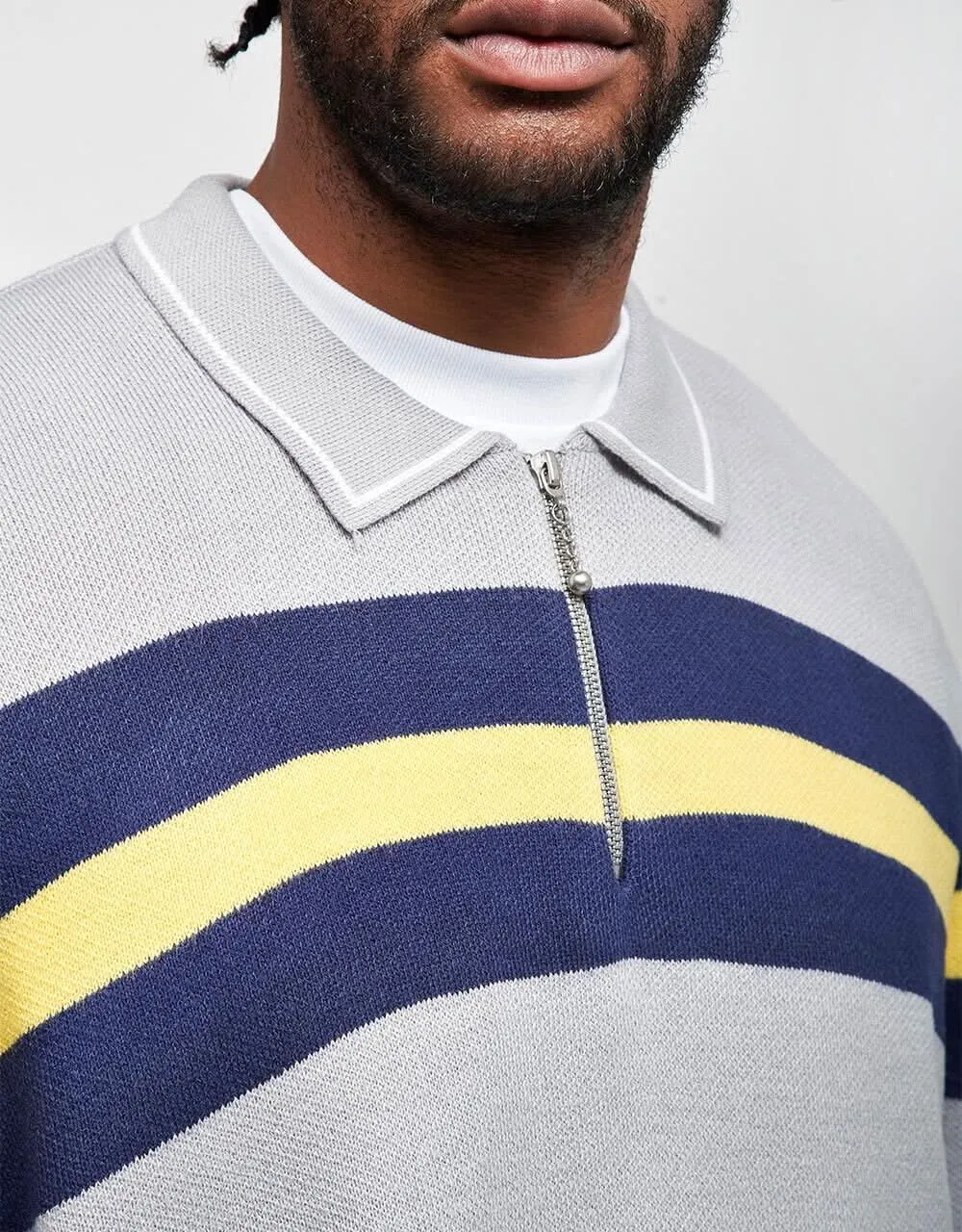 Butter Goods Polo Knit Sweater - Grey