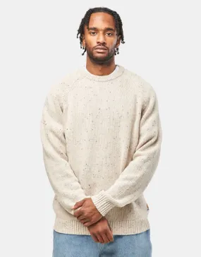 Carhartt WIP Anglistic Sweater - Speckled Moonbeam