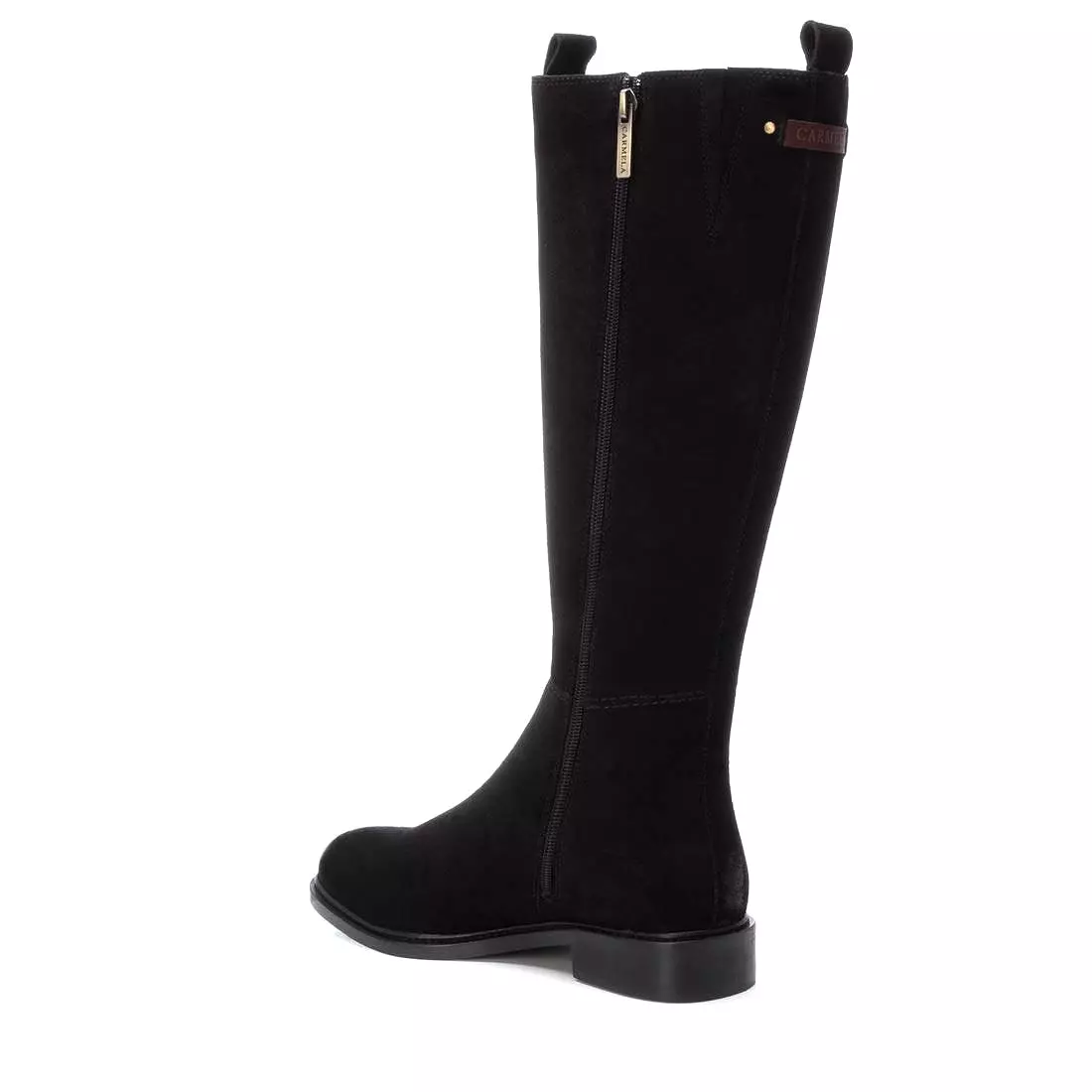 CARMELA Black Suede Knee  Boot  160978