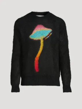 CASABLANCA Rainbow Mushroom Intarsia Sweater