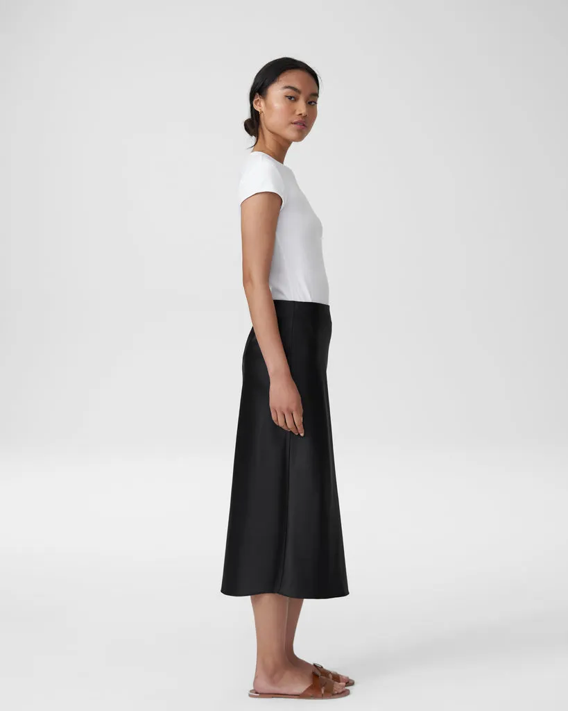 CeeCee Midi Bias Skirt - Black