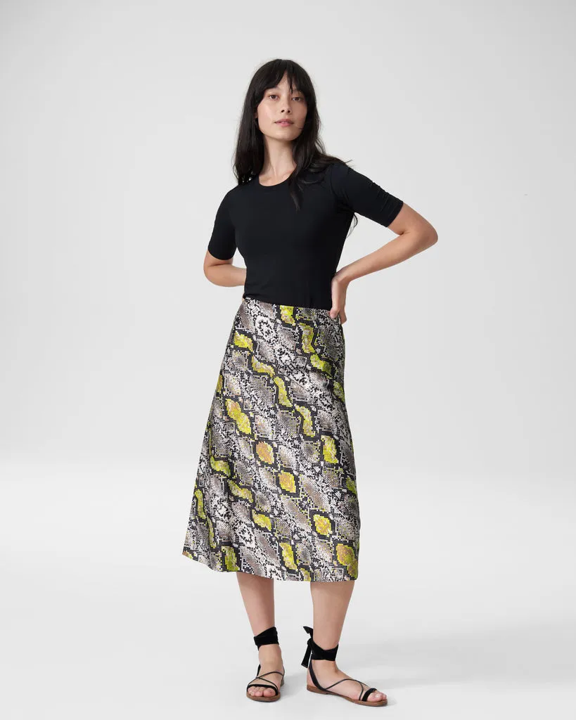 CeeCee Midi Bias Skirt - Python