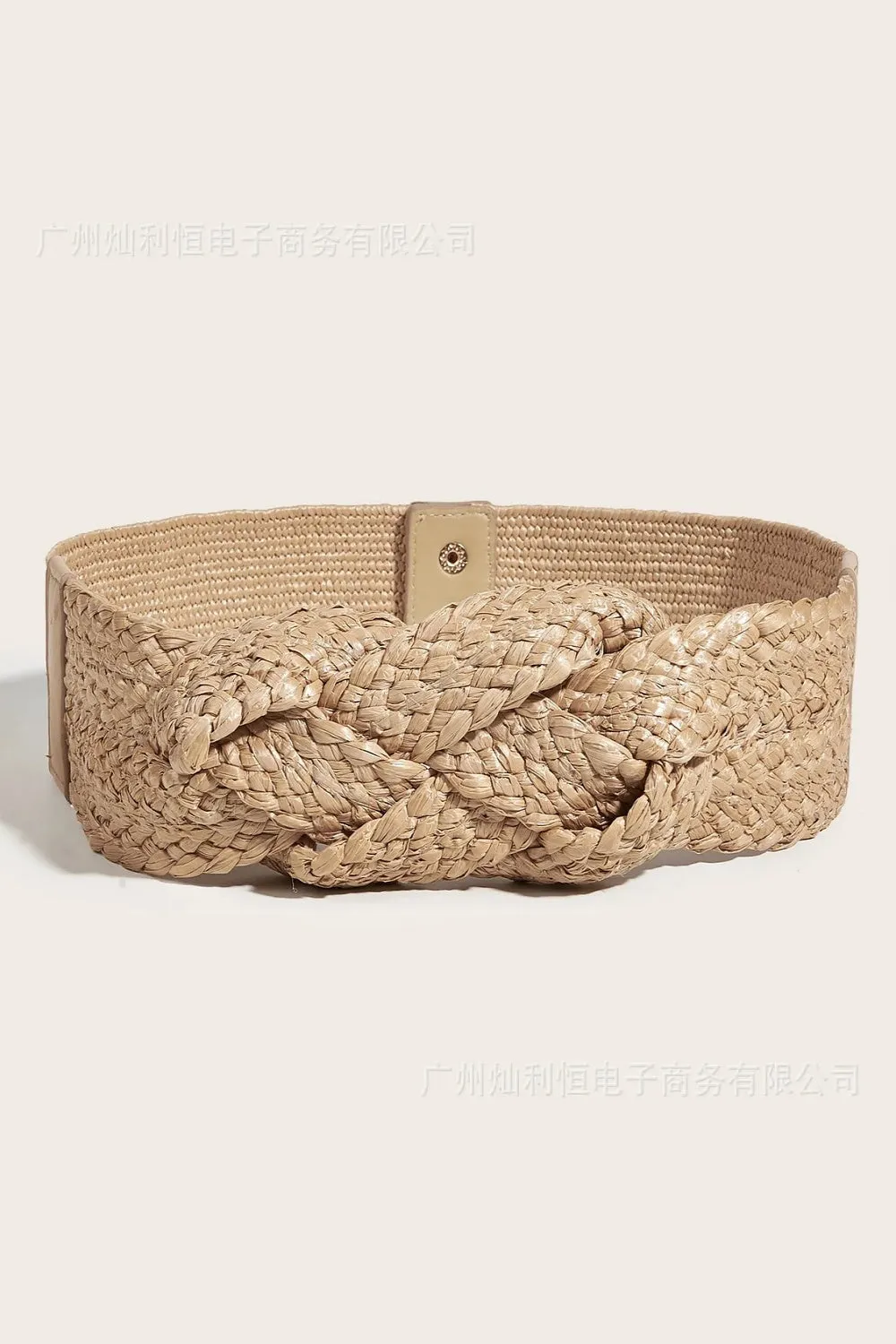 CROSSED OUT RAFFIA STRETCH BELT