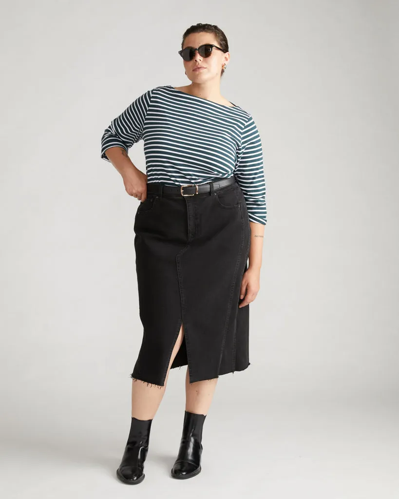 Dakota Denim Skirt - Broken Black