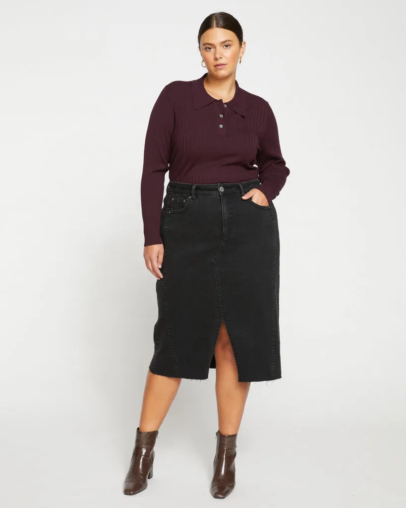 Dakota Denim Skirt - Broken Black