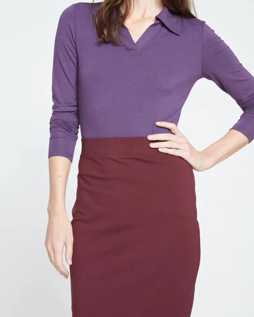 Danube Jersey Skirt - Black Cherry