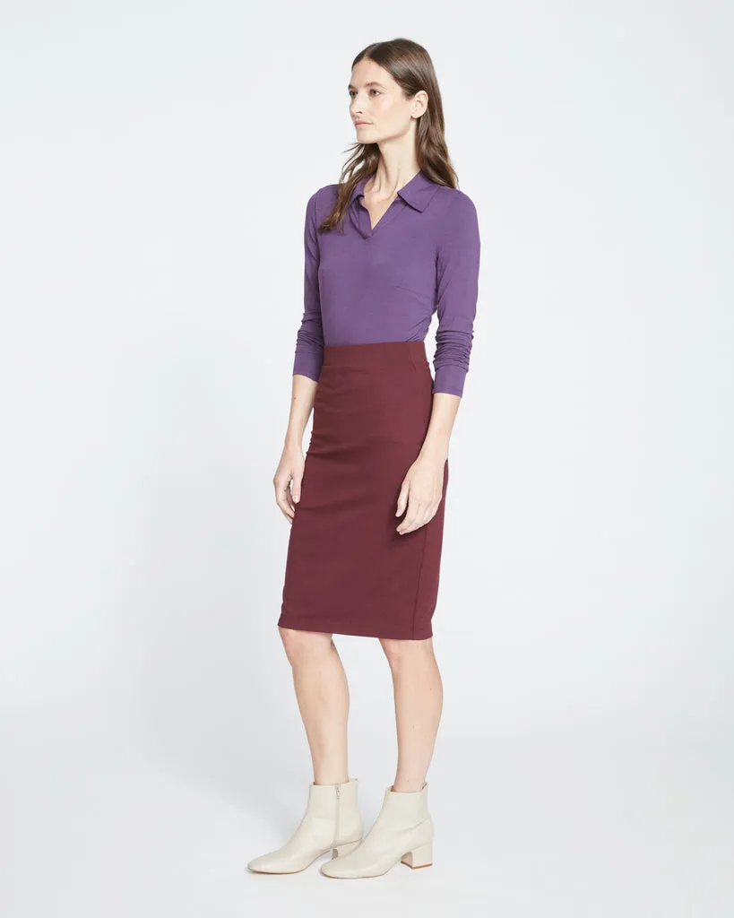 Danube Jersey Skirt - Black Cherry