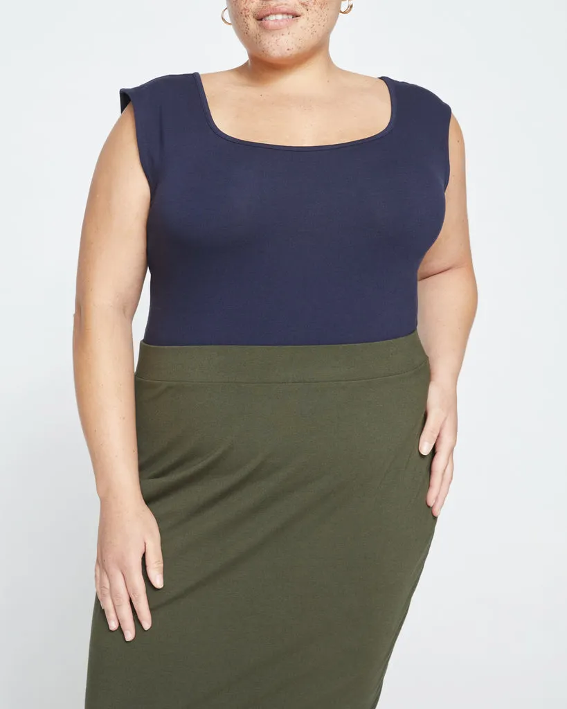 Danube Jersey Skirt - Nori