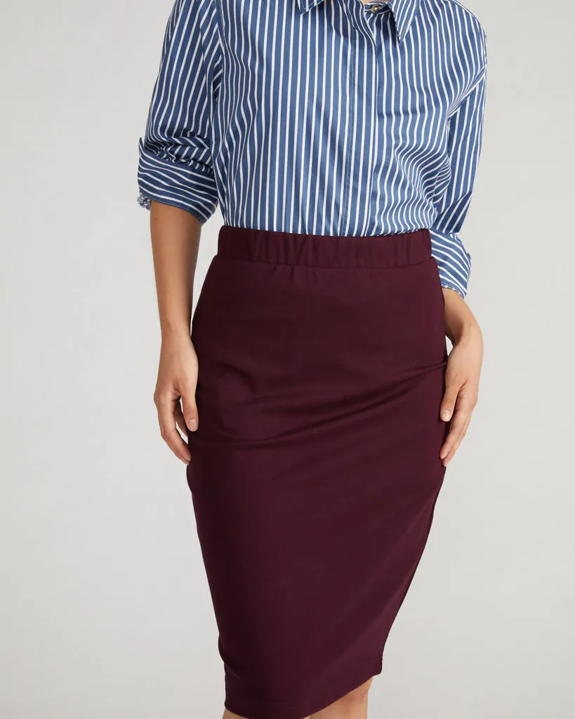 Danube Ponte Skirt - Black Cherry