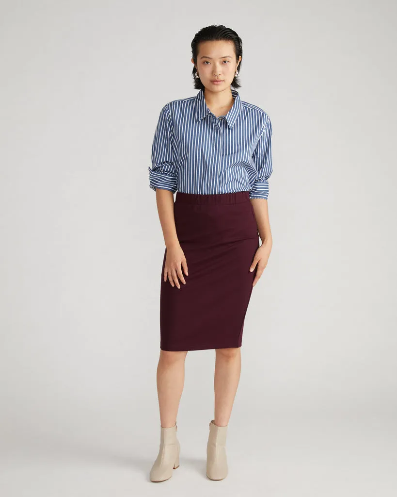 Danube Ponte Skirt - Black Cherry