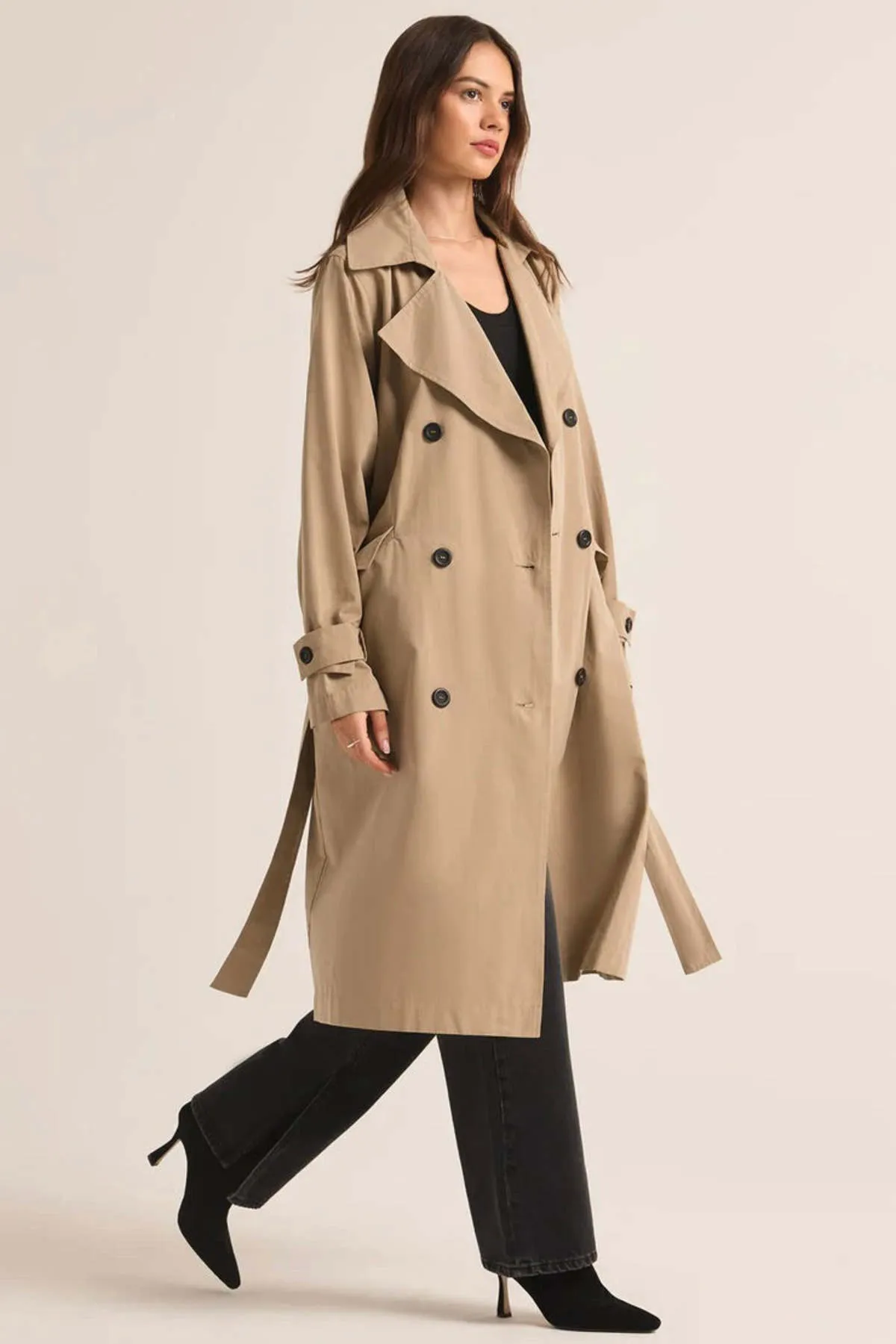 Dorian Trench Coat - Driftwood