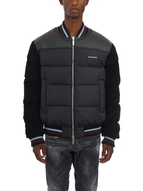 DOWN MIXED BOMBER JACKET