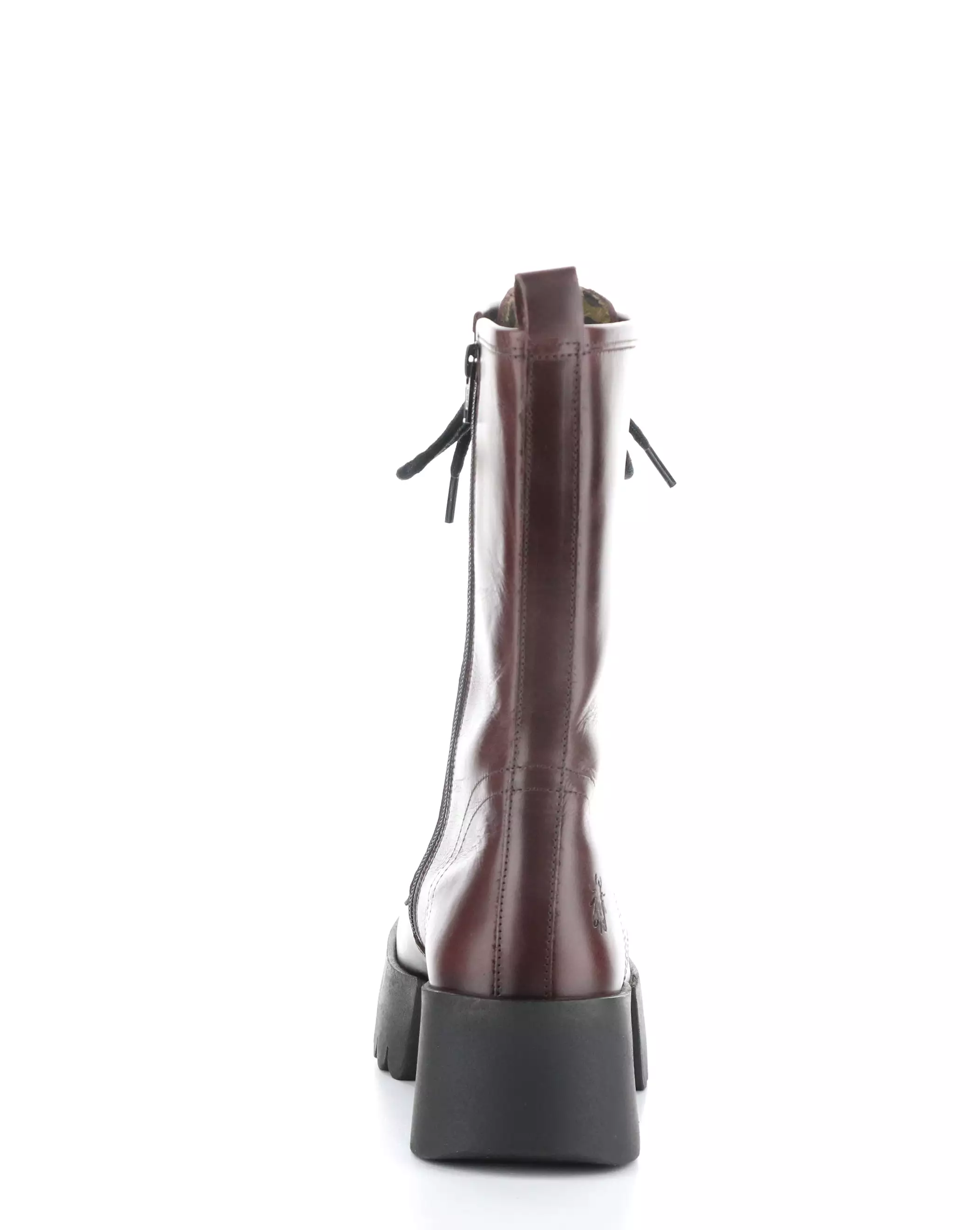 ELNA008FLY 001 WINE Round Toe Boots