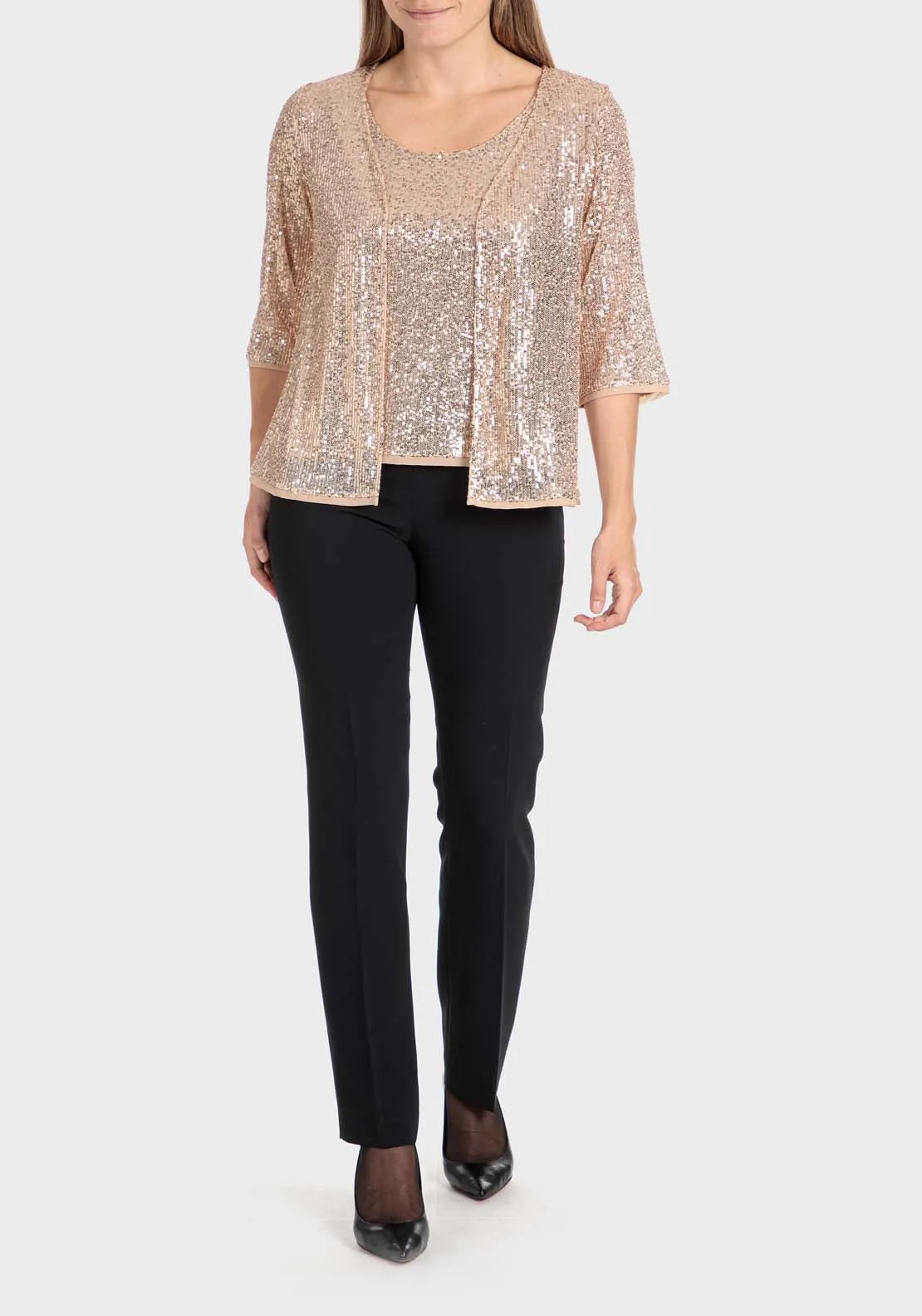 Fauz Twinset With Sequins