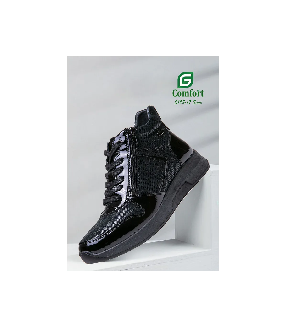 G Comfort Leather Anatomic Boots- Black 5188