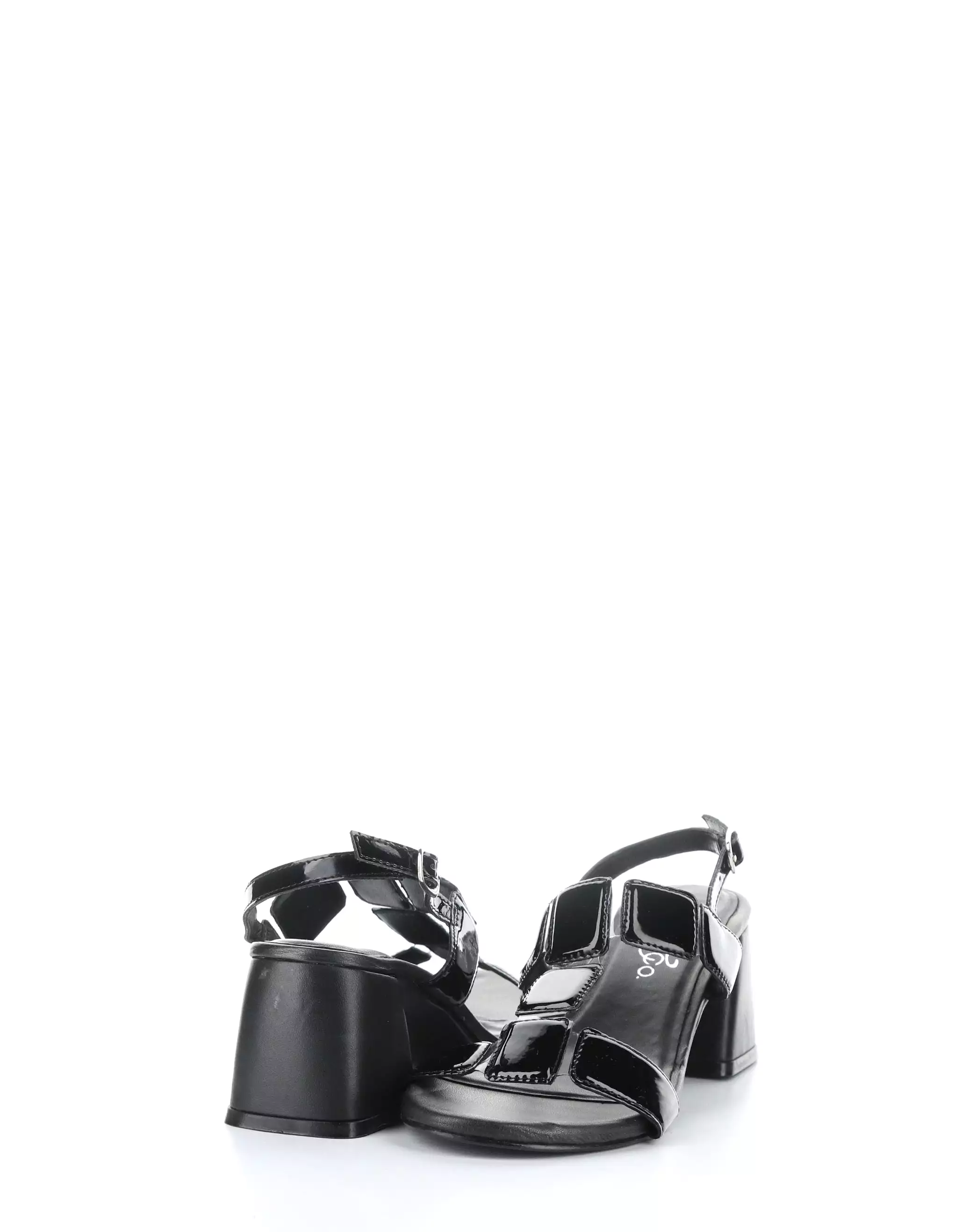 GLOW BLACK Buckle Sandals