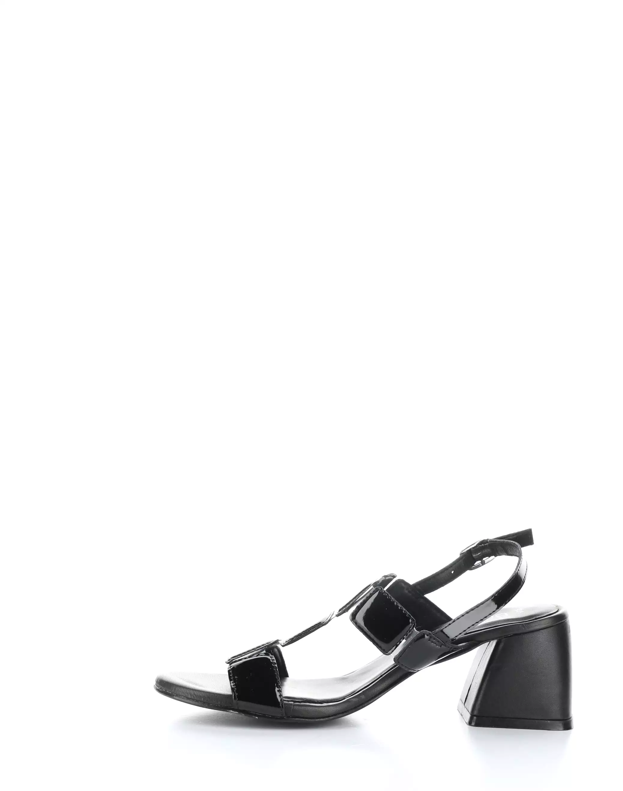 GLOW BLACK Buckle Sandals