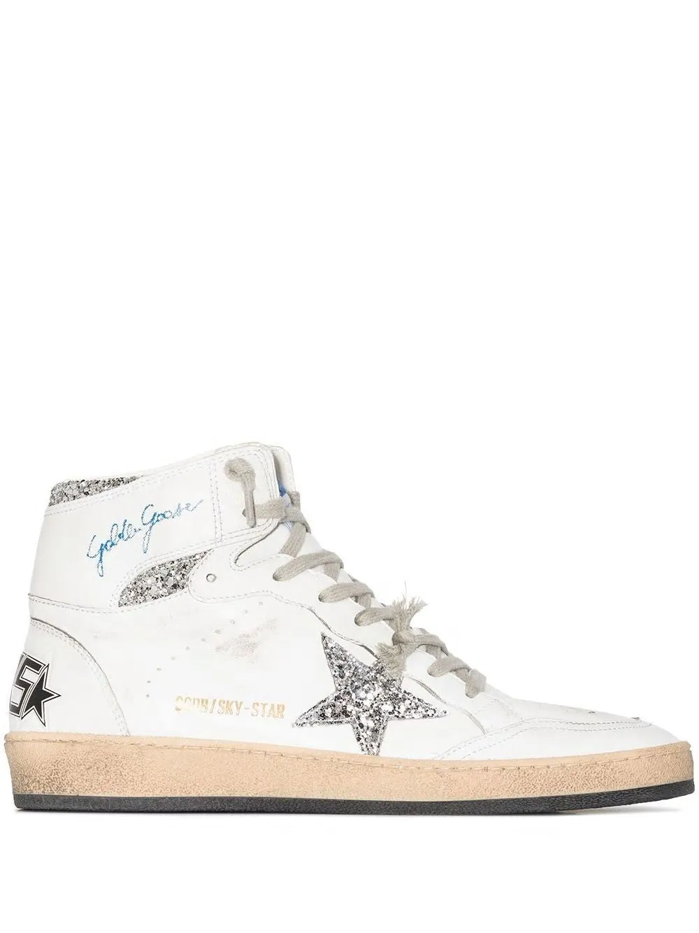 GOLDEN GOOSE Celestial Sparkle Leather Sneakers