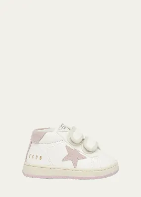 Golden Goose Girl's June Nappa Leather Glitter Star Sneakers, Baby/Toddler