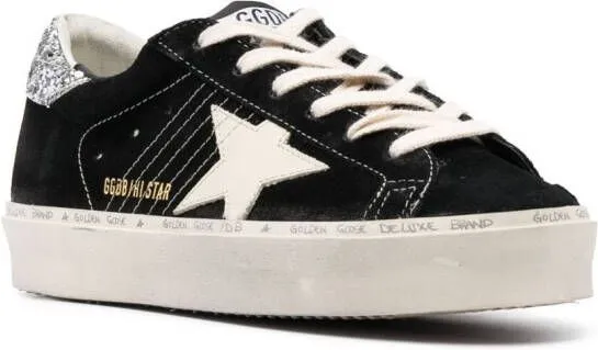 Golden Goose Hi Star glitter suede sneakers Black