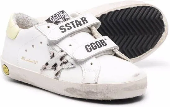 Golden Goose Kids logo-print touch-strap sneakers White