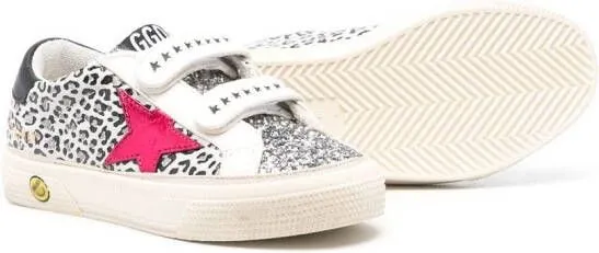 Golden Goose Kids May glitter-detail sneakers White