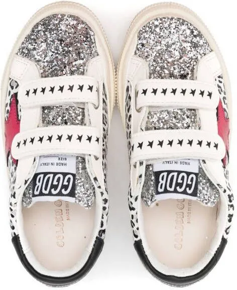 Golden Goose Kids May glitter-detail sneakers White