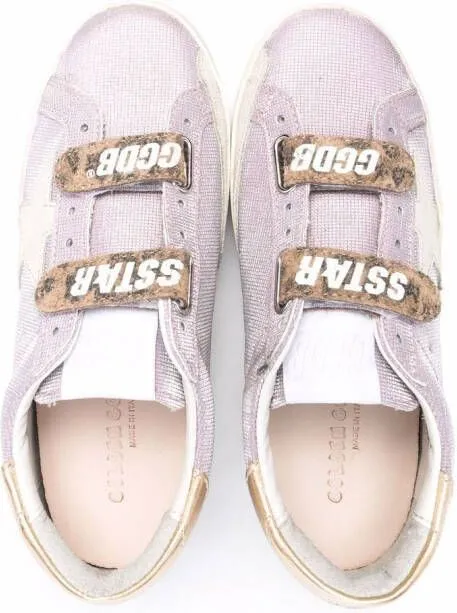 Golden Goose Kids Old School touch-strap sneakers Pink