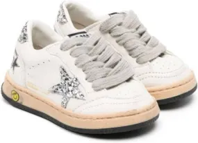 Golden Goose Kids star-patch leather sneakers Neutrals