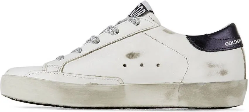 Golden Goose Kids White & Navy Super-Star Classic Sneakers