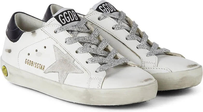 Golden Goose Kids White & Navy Super-Star Classic Sneakers