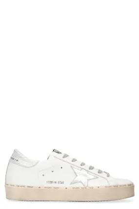 GOLDEN GOOSE Luxurious White Leather High-top Sneakers for Women