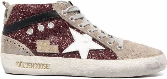 Golden Goose Mid Star high-top sneakers Red