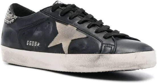 Golden Goose star-patch lace-up sneakers Black