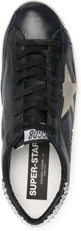 Golden Goose star-patch lace-up sneakers Black