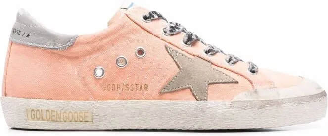 Golden Goose star-patch lace-up sneakers Pink