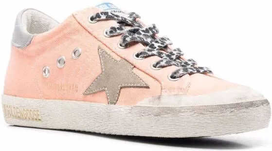 Golden Goose star-patch lace-up sneakers Pink